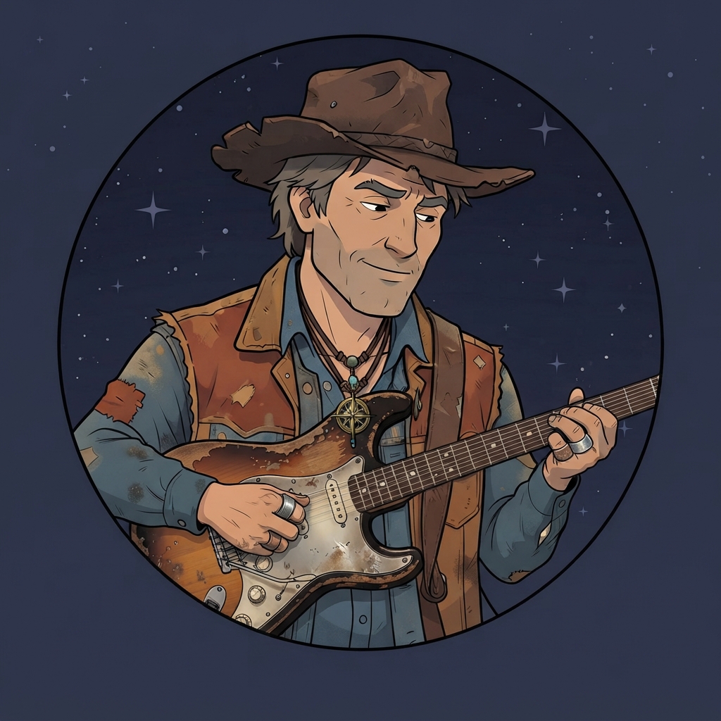 Roy, Ignition's resident guide, guitar in hand